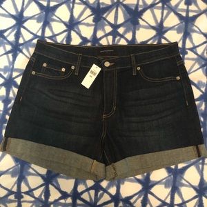 NWT Banana Republic Dark, Cuffed Denim Shorts